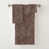 Chocolade Brown-luipaard Glitter Bad Handdoek (Insitu)