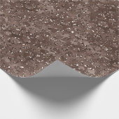 Chocolade Brown-luipaard Glitter Cadeaupapier (Hoek)