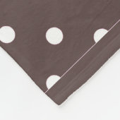 Chocolade Brown Polka Dot Fleece Blanket (Hoek)
