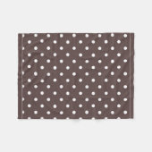 Chocolade Brown Polka Dot Fleece Blanket Deken (Voorkant (Horizontaal))