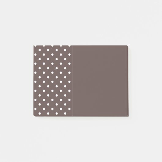 Chocolade Brown Polka Dot Post Post-it® Notes (Voorkant)