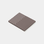 Chocolade Brown Polka Dot Post Post-it® Notes (Schuin)