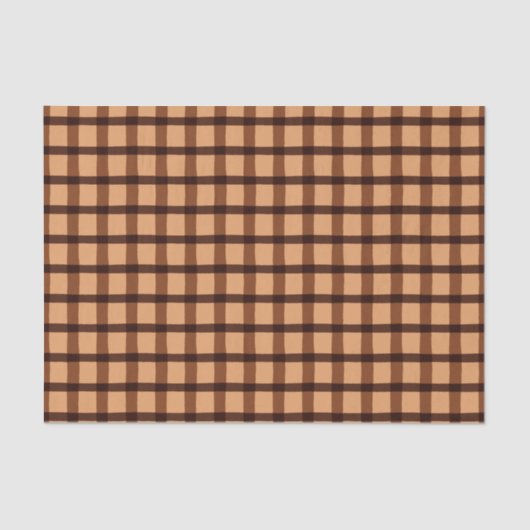 Chocolade Brown Pset Pattern Tissuepapier (Voorkant)