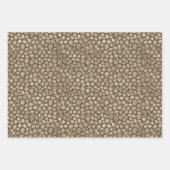 Chocolade Brown Sparkle Stippen Leopard  Inpakpapier Vel (Voorkant 3)