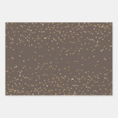 Chocolade Brown Sparkle Stippen Leopard  Inpakpapier Vel (Voorkant)