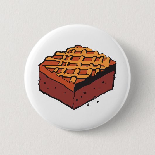 chocolade brownie ronde button 5,7 cm (Voorkant)