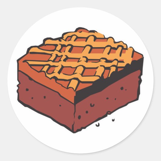 chocolade brownie ronde sticker (Voorkant)