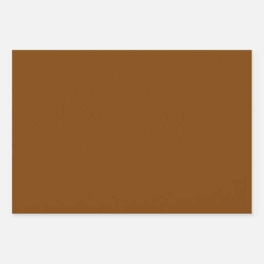 Chocolade bruin effen kleur | Klassiek | Elegant Inpakpapier Vel (Voorkant 2)