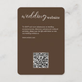 Chocolade bruin · Elegante moderne bruiloft Informatiekaartje (Voorkant)