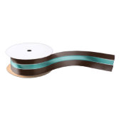 Chocolade Bruin en Turquoise Stripe ID593 Lint (Spoel)