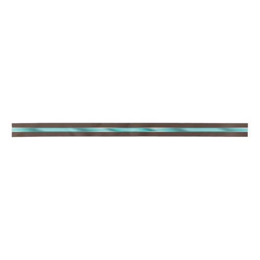 Chocolade Bruin en Turquoise Stripe ID593 Lint (Voorkant)