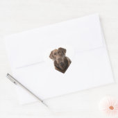 Chocolade Bruin Labrador Retriever Puppy Hond Hart Hart Sticker (Envelop)