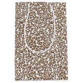 Chocolade bruin luipaard print medium cadeauzakje (Voorkant)