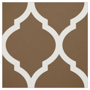 Chocolade Bruin Marokkaanse Quatrefoil Grootschali Stof