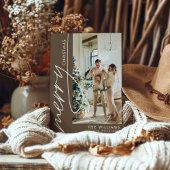 Chocolade Bruin Moderne Foto Kerstmis Feestdagenkaart