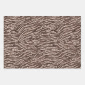 Chocolade Bruin Zebra Glitter Inpakpapier Vel (Voorkant)