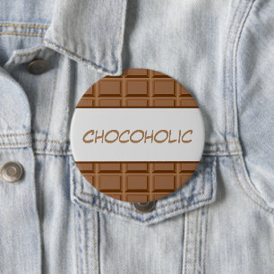 Chocolade-bruine chocoladeklaver, gevlekt ronde button 4,0 cm