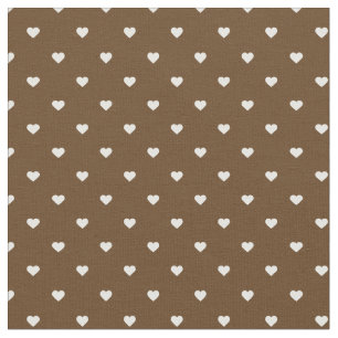 Chocolade bruine polka dot harten stof