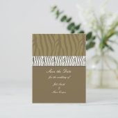 Chocolade Bruine Save the Date (Staand voorkant)