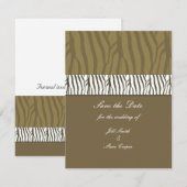 Chocolade Bruine Save the Date (Voorkant / Achterkant)