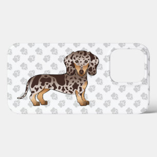 Chocolade & Bruine Schimmel Korthaar Dachshund & P iPhone 13 Pro Hoesje