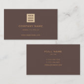 chocolade bruine Visitekaartjes (Voorkant / Achterkant)