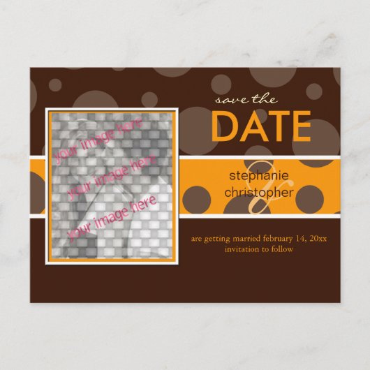 Chocolade bubbels / Save the Date Foto briefkaarte Aankondigingskaart (Voorkant)