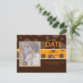 Chocolade bubbels / Save the Date Foto briefkaarte Aankondigingskaart (Staand voorkant)