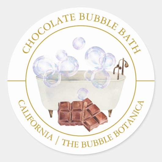 Chocolade Bubble Etiket (Voorkant)