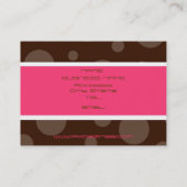 Chocolade bubble gum-profielkaarten visitekaartje (Achterkant)