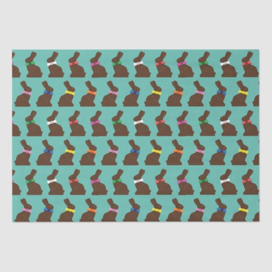 Chocolade Bunnies Large Gift Bag Tissuepapier (Voorkant)