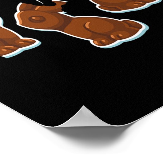 Chocolade Bunny Easter Bunny Easter Rabbit Poster (Hoek)