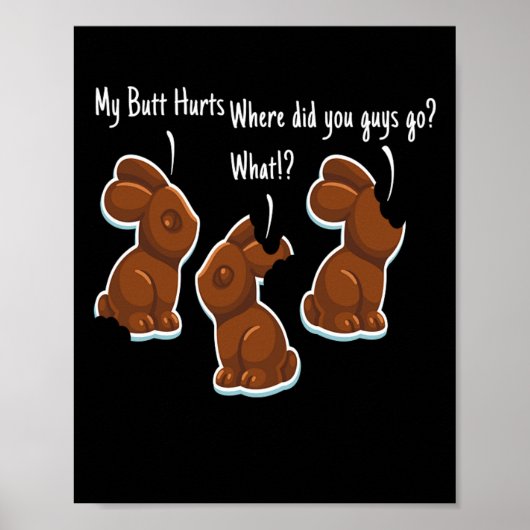 Chocolade Bunny Easter Bunny Easter Rabbit Poster (Voorkant)