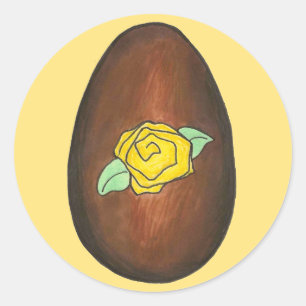 Chocolade Buttercrème Paaseieren Snoep Ronde Sticker