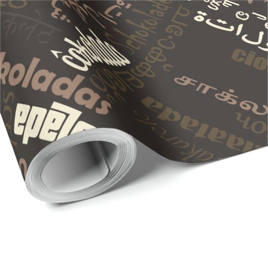Chocolade Cadeaupapier (Rol Hoek)