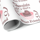 Chocolade Cadeaupapier (Rol Hoek)