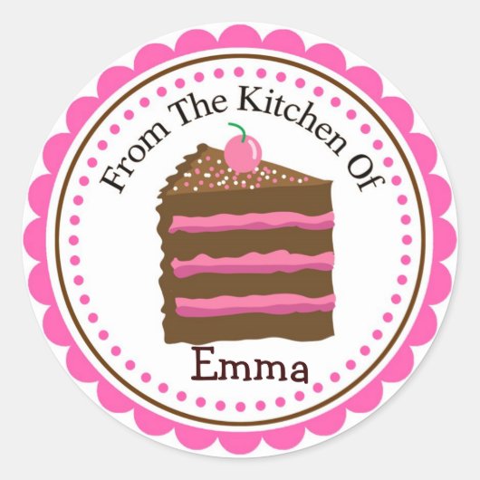 Chocolade Cake Keuken Stickers (Voorkant)