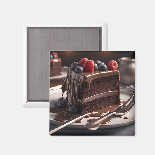 Chocolade Cake Magneet (Voorkant / Achterkant)