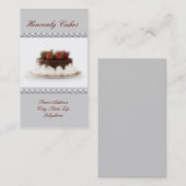 Chocolade Cake met diamanten Accent Visitekaartjes (Voorkant / Achterkant)