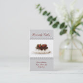 Chocolade Cake met diamanten Accent Visitekaartjes (Staand voorkant)