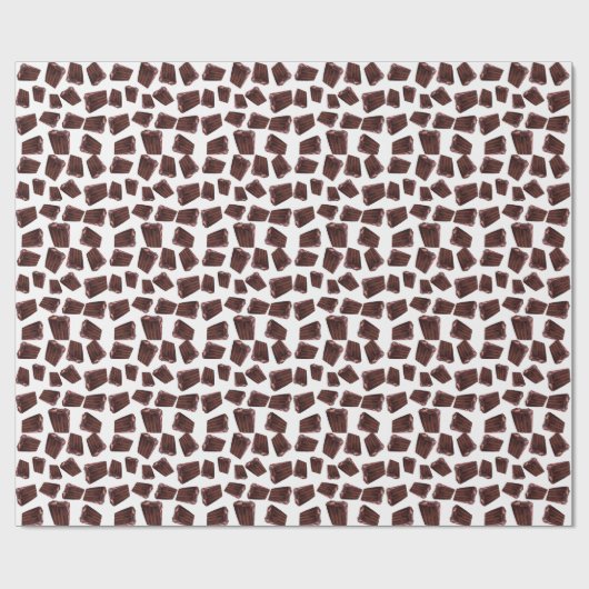 Chocolade cake patroon cadeaupapier (Vlak)