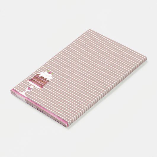Chocolade Cake Post-it® Notes (Schuin)