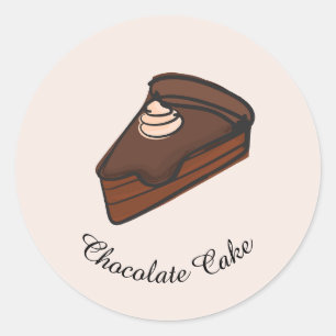 Chocolade Cake Ronde Sticker