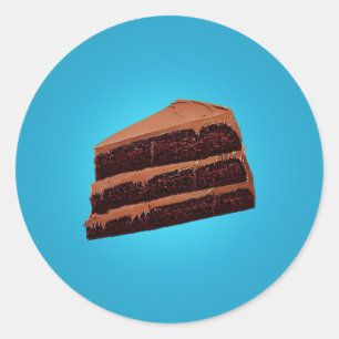 Chocolade Cake Ronde Sticker