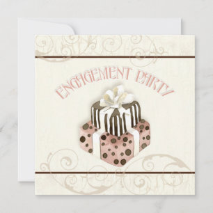 Chocolade Cake Swirl Bridal Shower Kaart