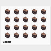 Chocolade Cake Vierkante Sticker (Vel)