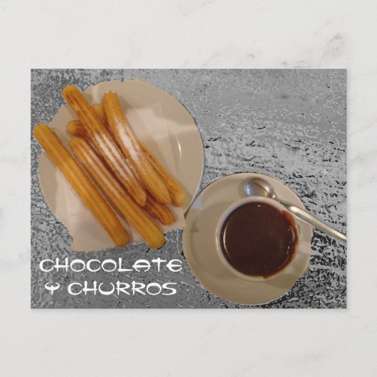 Chocolade Caliente con Churros Briefkaart (Voorkant)