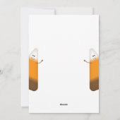 Chocolade Candy Corn Paar Herfst Vakantie Kaart (Achterkant)