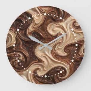 Chocolade Cappuccino Werveling Rijke Textuur Grote Klok