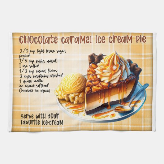 Chocolade Caramel Ice Cream Pie Recept Theedoek (Horizontaal)